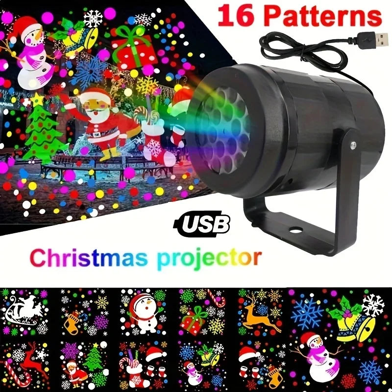 1pc Snowflake Christmas Laser Projector Light,